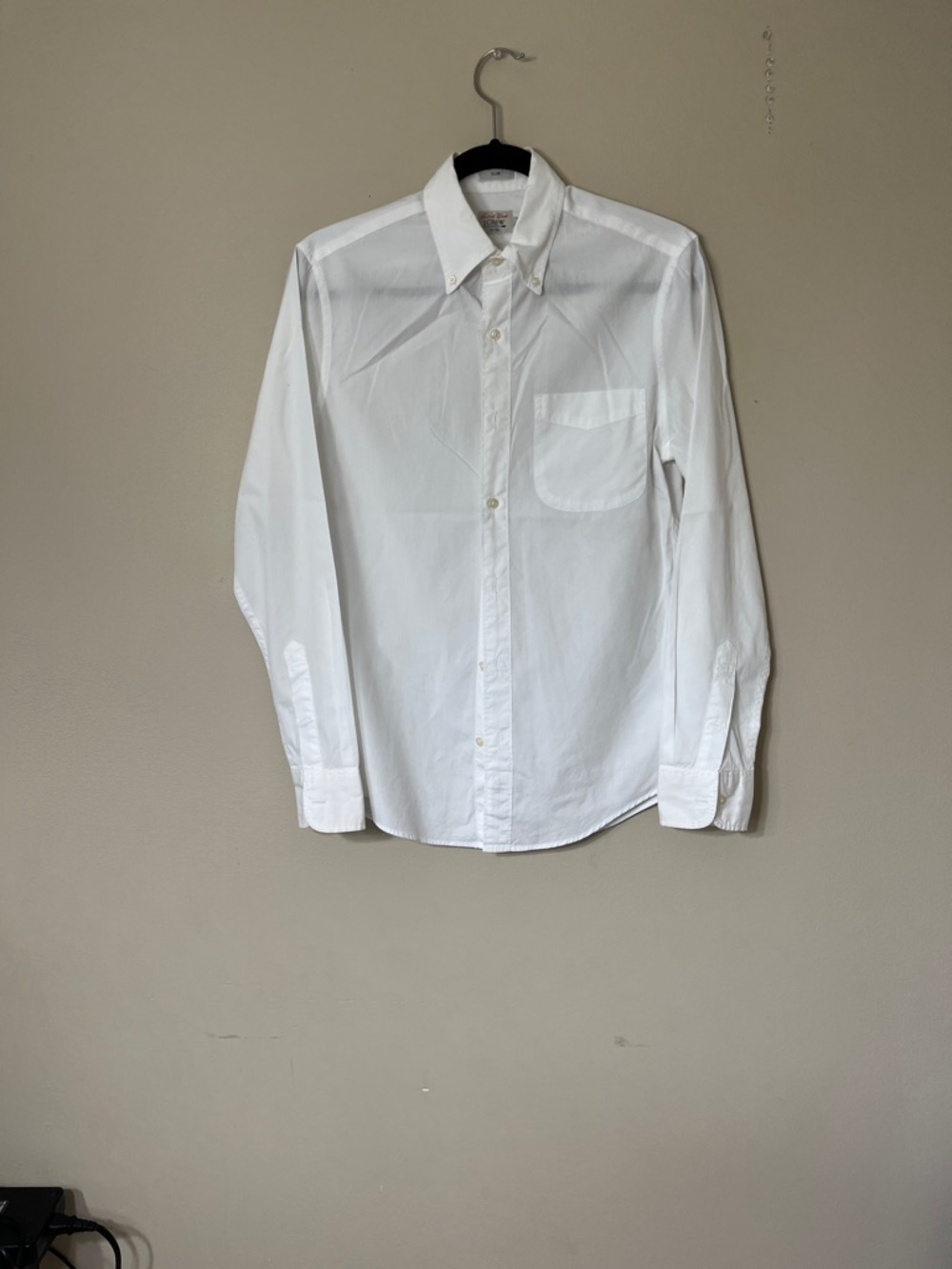 J. Crew White Long-Sleeve Button-Down Dress Shirt